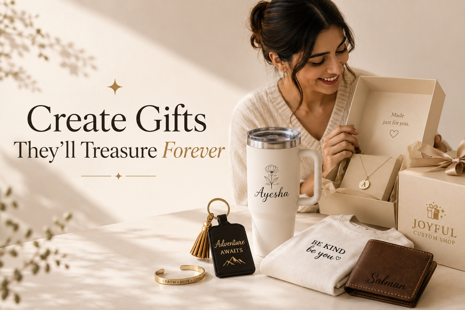 Handcrafted keepsakes at Joyful Custom Shop